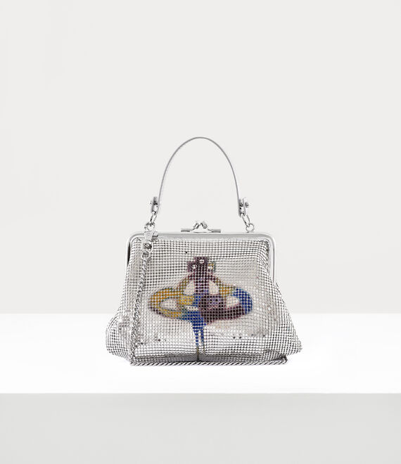 Vivienne Westwood Granny Frame Purse in SILVER MULTI ORB